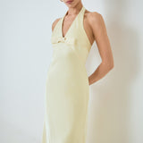 V-neck Satin Dress