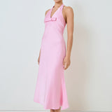 V-neck Satin Dress
