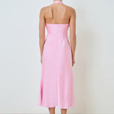 V-neck Satin Dress