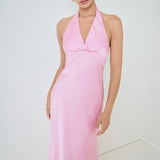 V-neck Satin Dress
