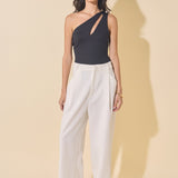 Cut Out Asymmetric Bodysuit