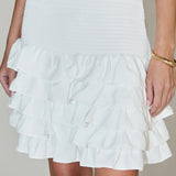 Smocking Ruffled Skirt