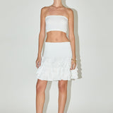 Smocking Ruffled Skirt