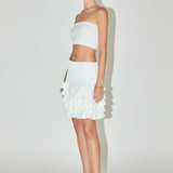Smocking Ruffled Skirt