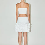 Smocking Ruffled Skirt