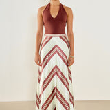 Striped Long Skirt