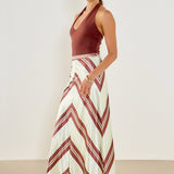 Striped Long Skirt