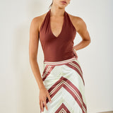 Striped Long Skirt