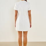 Beaded Chain Short-Sleeved Dress