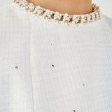Beaded Chain Short-Sleeved Dress