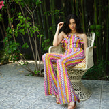 Wavy Knit Flare Pants