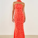 Chiffon Maxi Empire Waist Dress